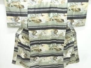 アンティーク　猛虎模様男物長襦袢